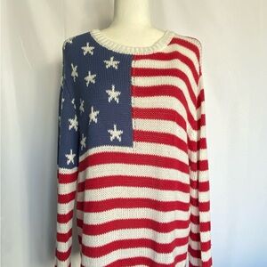 GRAYSON/THREADS Patriotic Red, White, and Blue Women's lightweight Sweater